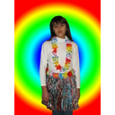 147 Гаитянка (юбка, гирлянда цветов) размер 42-46